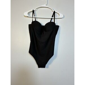 SKIMS Black Sculpting Strap Bodysuit